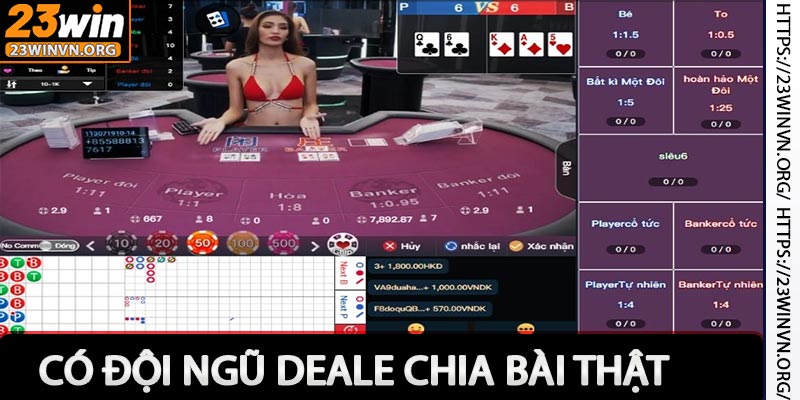 Dealer chia bài là người thật